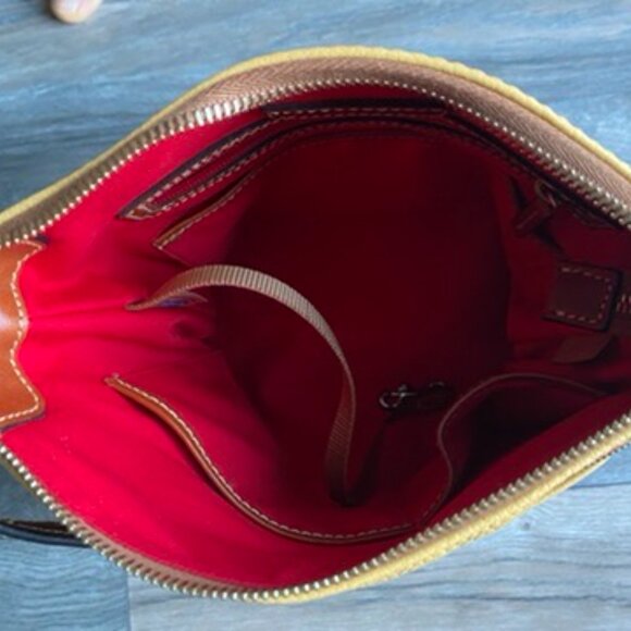 Dooney & Bourke Pebble Leather Crossbody Yellow Mustard - Picture 8 of 8